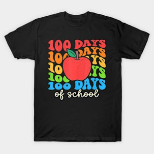 Groovy 100 Days Of School Teacher 100Th Day Of School T-Shirt